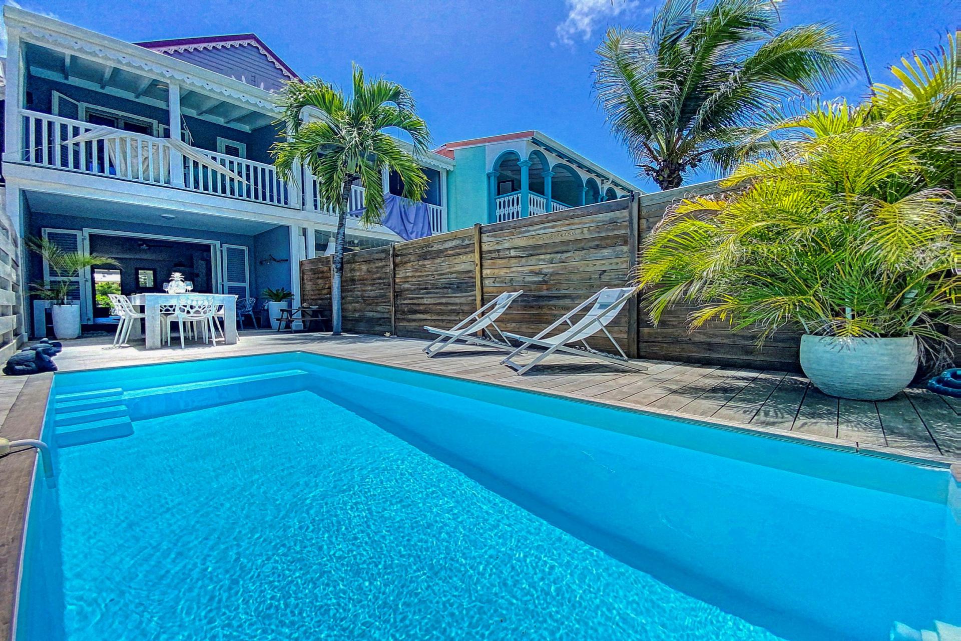 A louer villa 2 chambres Orientale Saint Martin-piscine-1